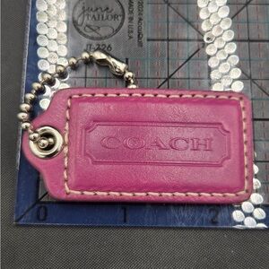 Coach Fuchsia Leather Hangtag